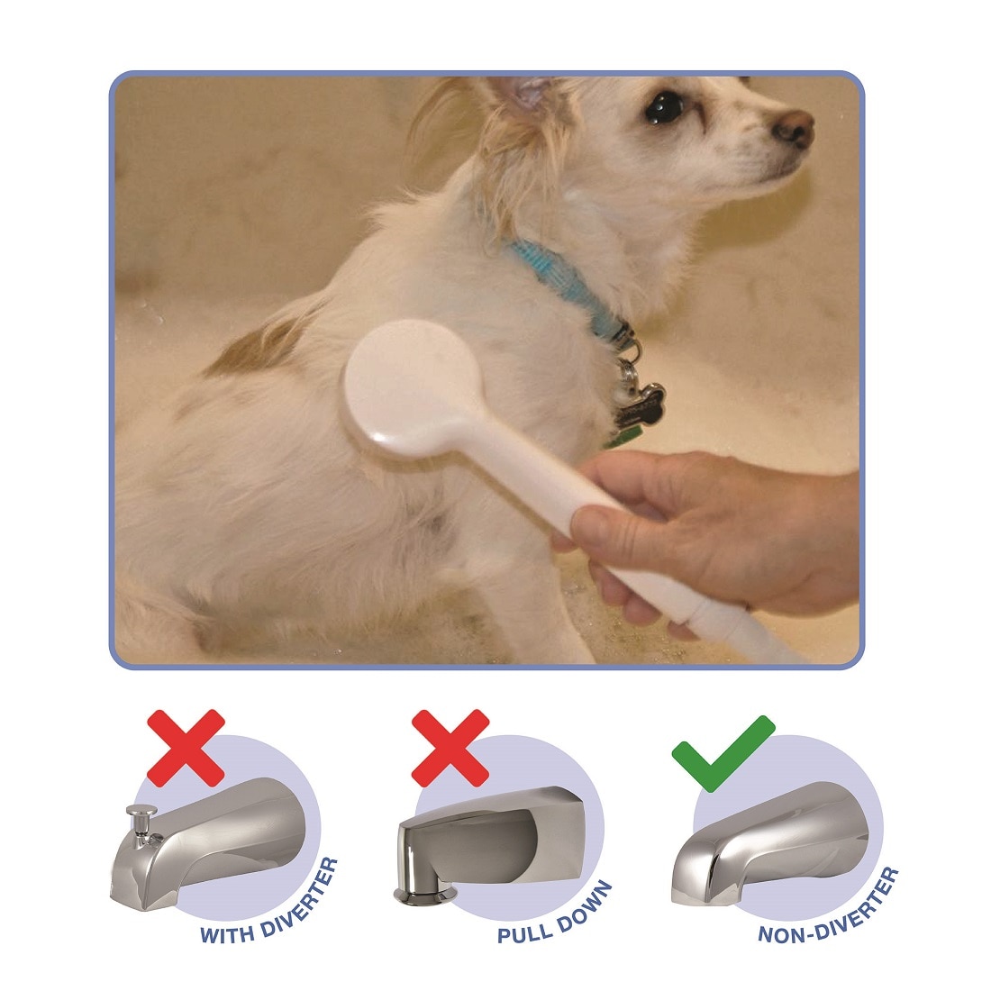 DANCO Versa Spray 1Spray Portable 2 in. Freestanding Handheld Shower